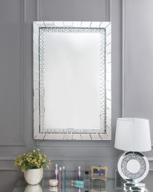 Nysa Mirrored & Faux Crystals Accent Mirror
