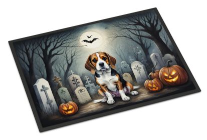 NEW Beagle Spooky Halloween Doormat Front Door Mat Indoor Outdoor Rugs for Entryway, Non Slip Washable Low Pile, 18H X 27W