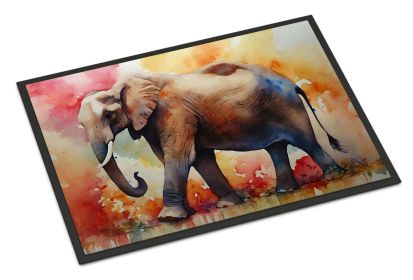 Elephant Doormat Front Door Mat Indoor Outdoor Rugs for Entryway, Non Slip Washable Low Pile, 24H X 36W