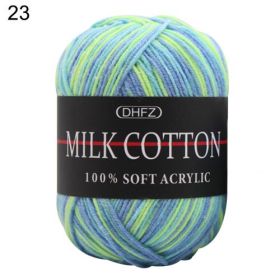 Three Section Dyed Multi-color Jacquard Score Lines With Medium Thick Lines (Option: Green blue A)