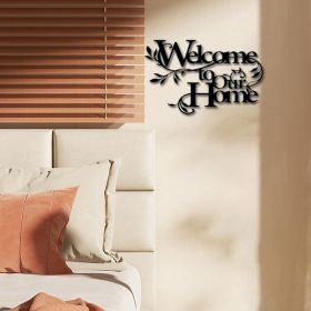 Vintage Farmhouse Metal Wall Sign Where Life Begins & Love Never Ends (Option: Wrought iron decoration)