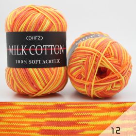 Three Section Dyed Multi-color Jacquard Score Lines With Medium Thick Lines (Option: Orange)