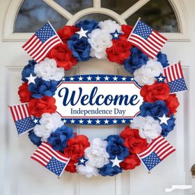 1 pc 250th anniversary of American independence, bald eagle commemorative wooden plaque, home porch decoration, wooden hanging board (Color: 37, size: 30*30*0.5cm)