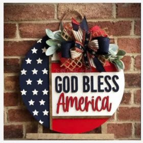 1 pc 250th anniversary of American independence, bald eagle commemorative wooden plaque, home porch decoration, wooden hanging board (Color: 34, size: 30*30*0.5cm)