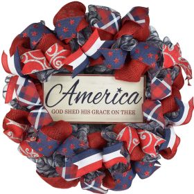 1PC Wooden tags for Independence Day, patriotic American homes, rural areas, wooden walls, door decorations, wooden crafts (Color: 52, size: 40*40*0.5cm)